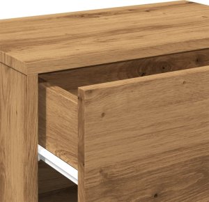 vidaXL Ścienna szafka nocna, dąb artisian 10