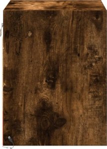 vidaXL Wiszące szafki nocne z LED, 2 szt., przydymiony dąb 8