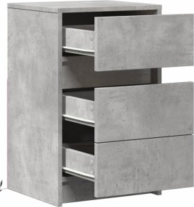 vidaXL Szafka nocna z LED, szarość betonu 12