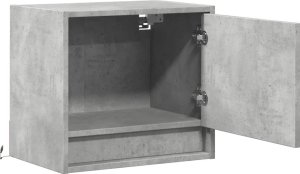 vidaXL Wiszące szafki nocne z LED, 2 szt., szarość betonu 7