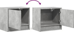 vidaXL Wiszące szafki nocne z LED, 2 szt., szarość betonu 10