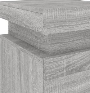 vidaXL Szafka nocna z oświetleniem LED, szary dąb sonoma, 35x39x55 cm 11