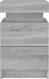 vidaXL Szafka nocna z oświetleniem LED, szary dąb sonoma, 35x39x55 cm 8