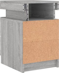 vidaXL Szafka nocna z oświetleniem LED, szary dąb sonoma, 35x39x55 cm 10