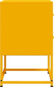 vidaXL Szafki nocne, 2 szt., musztardowe, 36x39x60,5 cm, stal 7