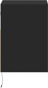 vidaXL Wiszące szafki nocne z LED, 2 szt., czarne 7