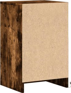 vidaXL Szafka nocna z LED, przydymiony dąb 8