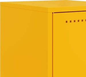 vidaXL Szafki nocne, 2 szt., musztardowe, 36x39x60,5 cm, stal 11