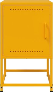 vidaXL Szafki nocne, 2 szt., musztardowe, 36x39x60,5 cm, stal 5