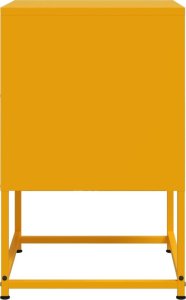 vidaXL Szafki nocne, 2 szt., musztardowe, 36x39x60,5 cm, stal 7