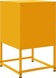 vidaXL Szafki nocne, 2 szt., musztardowe, 36x39x60,5 cm, stal 8