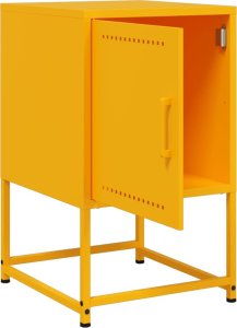 vidaXL Szafki nocne, 2 szt., musztardowe, 36x39x60,5 cm, stal 10