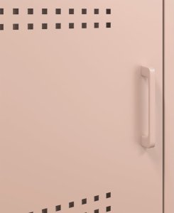 vidaXL Szafka nocna, różowa, 36x39x50,5 cm, stal 12