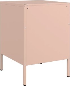 vidaXL Szafka nocna, różowa, 36x39x50,5 cm, stal 8