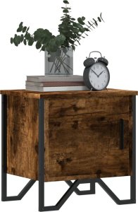 vidaXL Szafka nocna, przydymiony dąb, 40x30x40 cm 4