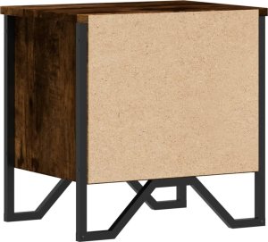 vidaXL Szafka nocna, przydymiony dąb, 40x30x40 cm 8