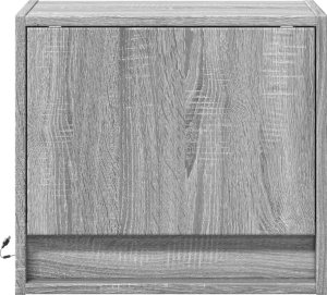 vidaXL Wiszące szafki nocne z LED, 2 szt., szary dąb sonoma 6