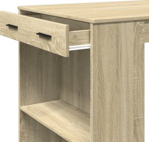 vidaXL Stolik barowy, dąb sonoma, 102x70x103,5 cm 8