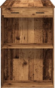 vidaXL Stolik barowy, stare drewno, 102x70x103,5 cm 6