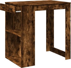 vidaXL Stolik barowy, przydymiony dąb, 102x70x103,5 cm 4