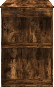 vidaXL Stolik barowy, przydymiony dąb, 102x70x103,5 cm 6