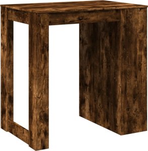 vidaXL Stolik barowy, przydymiony dąb, 102x70x103,5 cm 7