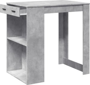 vidaXL Stolik barowy, szarość betonu, 102x70x103,5 cm 4