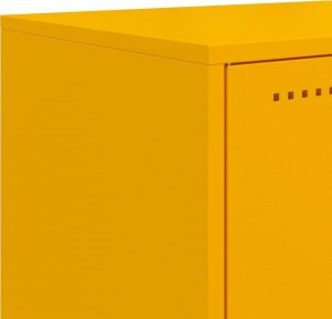 vidaXL Szafka RTV, musztardowa, 100,5x39x43,5 cm, stal 10