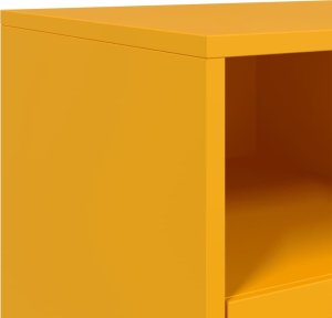 vidaXL Szafka pod telewizor, musztardowa, 68x39x60,5 cm, stalowa 10