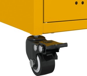 vidaXL Szafka RTV, musztardowa, 100,5x39x43,5 cm, stal 11