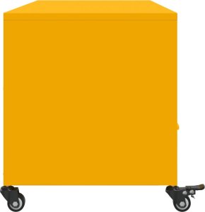 vidaXL Szafka RTV, musztardowa, 100,5x39x43,5 cm, stal 7