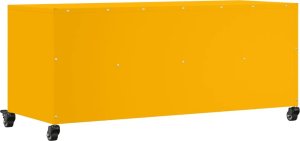 vidaXL Szafka RTV, musztardowa, 100,5x39x43,5 cm, stal 8