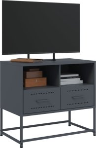 vidaXL Szafka pod telewizor, antracytowa, 68x39x60,5 cm, stalowa 5