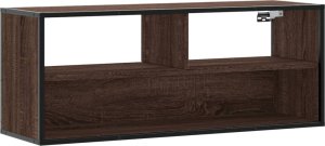 vidaXL Szafka pod telewizor, brązowy dąb, 100x31x39,5 cm 2