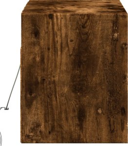 vidaXL Ścienna szafka TV z LED, przydymiony dąb, 100x31x35 cm 7