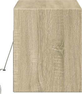 vidaXL Ścienna szafka TV z LED, dąb sonoma, 100x31x35 cm 7