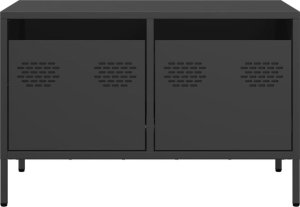 vidaXL Szafka RTV, czarna, 68x39x43,5 cm, stal walcowana na zimno 4