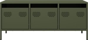 vidaXL Szafka RTV, oliwkowa, 101,5x39x43,5 cm, stal walcowana na zimno 4