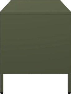 vidaXL Szafka RTV, oliwkowa, 101,5x39x43,5 cm, stal walcowana na zimno 6