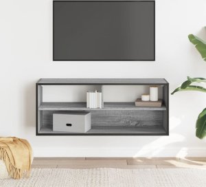 vidaXL Szafka pod telewizor, szary dąb sonoma, 100x31x39,5 cm 3