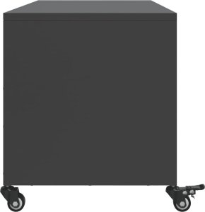 vidaXL Szafka RTV, czarna, 100,5x39x43,5 cm, stal 7