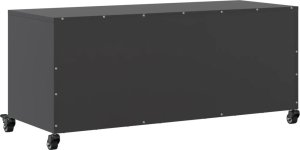 vidaXL Szafka RTV, czarna, 100,5x39x43,5 cm, stal 8