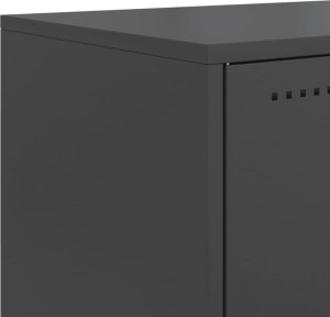 vidaXL Szafka RTV, czarna, 100,5x39x43,5 cm, stal 10