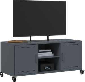 vidaXL Szafka RTV, antracytowa, 100,5x39x43,5 cm, stal 4