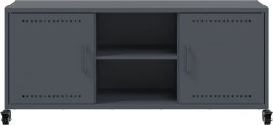 vidaXL Szafka RTV, antracytowa, 100,5x39x43,5 cm, stal 6