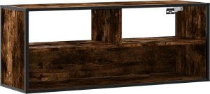 vidaXL Szafka pod telewizor, przydymiony dąb, 100x31x39,5 cm 2