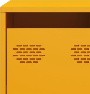 vidaXL Szafka RTV, musztardowa, 68x39x43,5 cm, stal walcowana na zimno 10