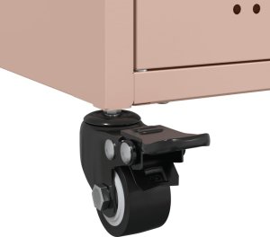 vidaXL Szafka RTV, różowa, 68x39x43,5 cm, stal 11