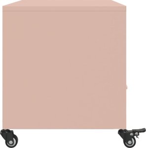 vidaXL Szafka RTV, różowa, 68x39x43,5 cm, stal 7