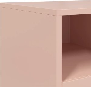 vidaXL Szafka RTV, różowa, 68x39x43,5 cm, stal 10